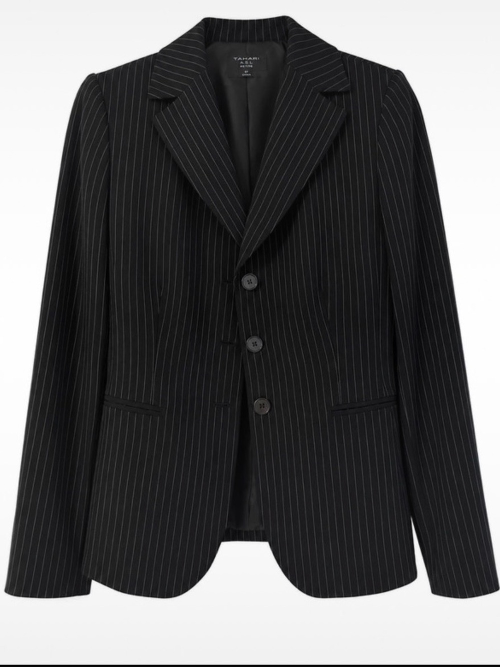 Tahari Black Pinstripe Blazer and Skirt Set - Picture 2 of 3
